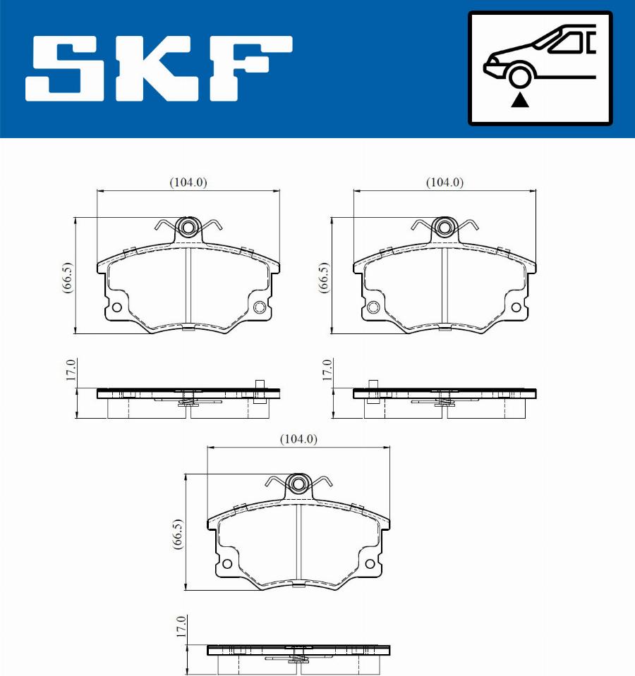 SKF VKBP 80913 A - Тормозные колодки, дисковые, комплект autospares.lv