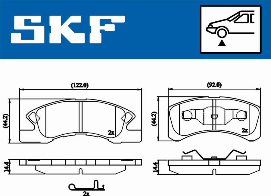 SKF VKBP 80490 A - Тормозные колодки, дисковые, комплект autospares.lv