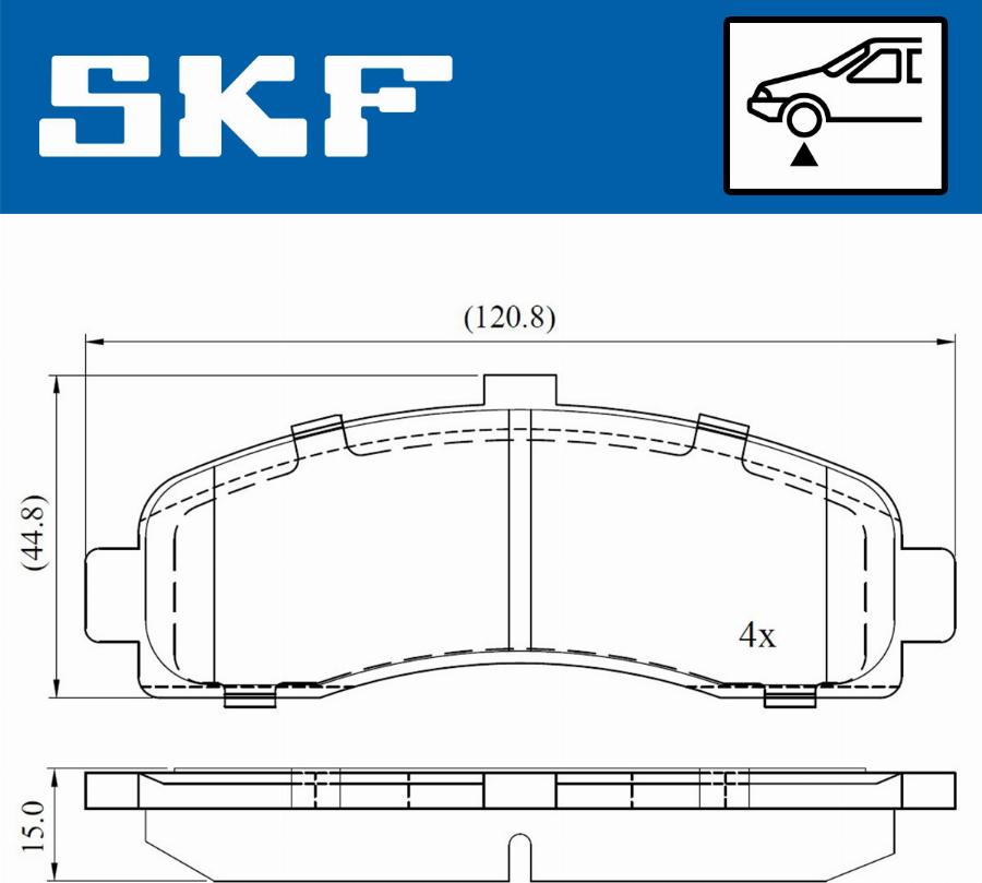 SKF VKBP 80492 - Тормозные колодки, дисковые, комплект autospares.lv