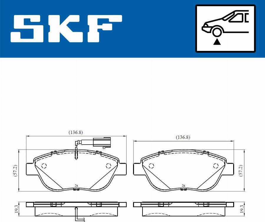 SKF VKBP 80408 E - Тормозные колодки, дисковые, комплект autospares.lv