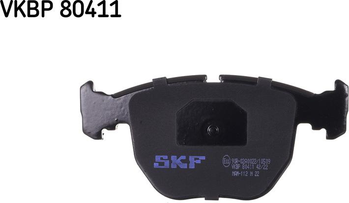 SKF VKBP 80411 - Тормозные колодки, дисковые, комплект autospares.lv