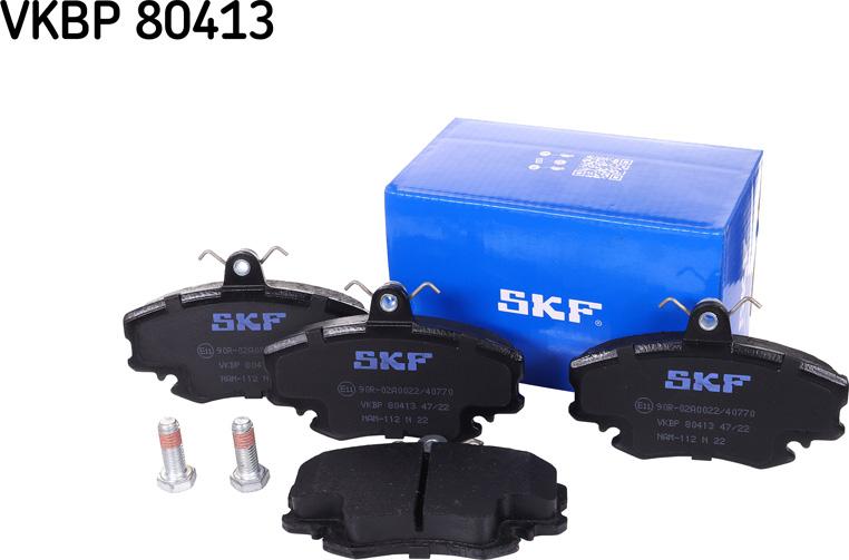 SKF VKBP 80413 - Тормозные колодки, дисковые, комплект autospares.lv