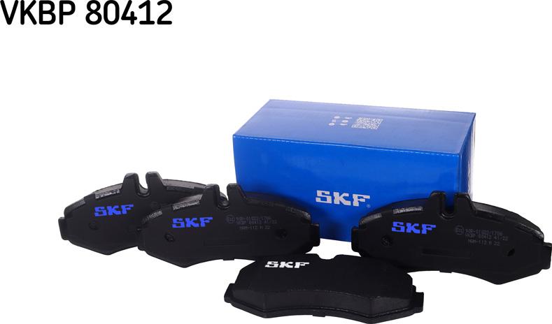 SKF VKBP 80412 - Тормозные колодки, дисковые, комплект autospares.lv