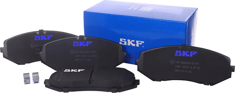 SKF VKBP 80417 A - Тормозные колодки, дисковые, комплект autospares.lv