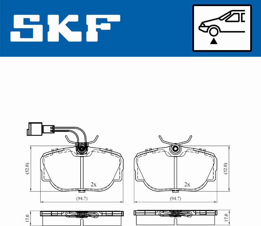 SKF VKBP 80480 E - Тормозные колодки, дисковые, комплект autospares.lv
