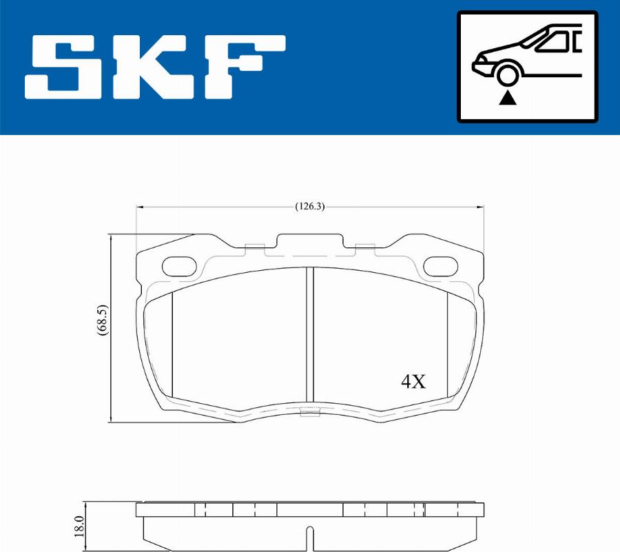 SKF VKBP 80435 - Тормозные колодки, дисковые, комплект autospares.lv