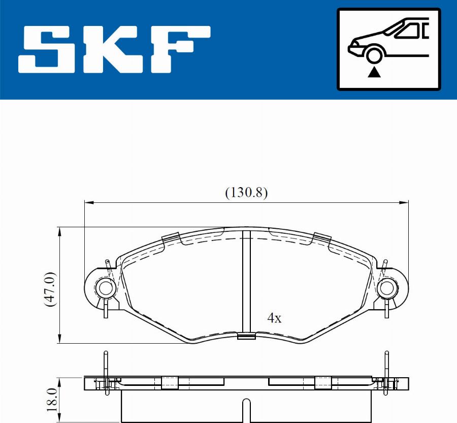 SKF VKBP 80470 - Тормозные колодки, дисковые, комплект autospares.lv