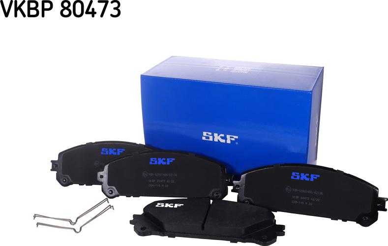 SKF VKBP 80473 - Тормозные колодки, дисковые, комплект autospares.lv