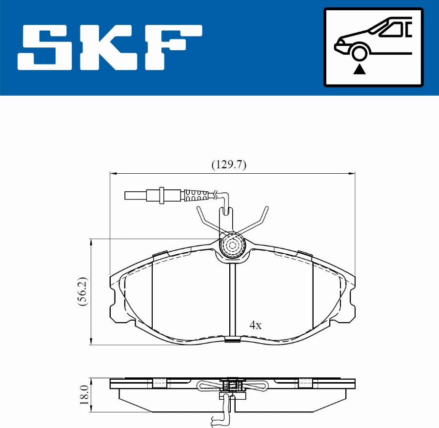 SKF VKBP 80477 E - Тормозные колодки, дисковые, комплект autospares.lv