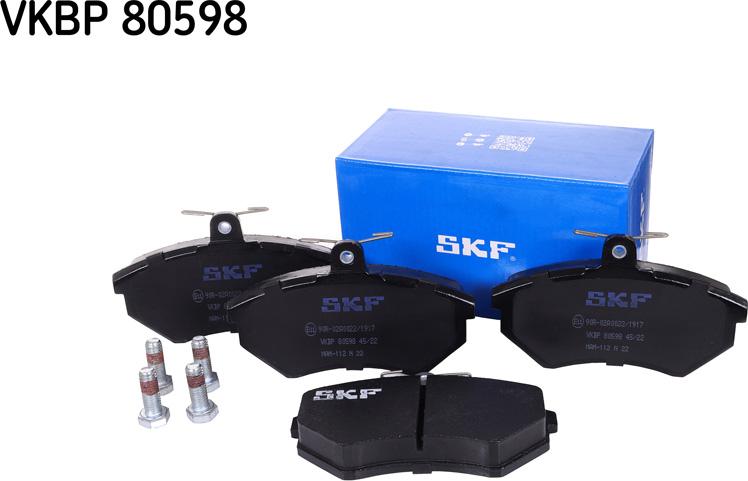 SKF VKBP 80598 - Тормозные колодки, дисковые, комплект autospares.lv