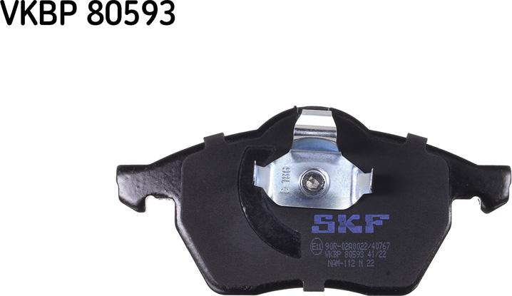 SKF VKBP 80593 - Тормозные колодки, дисковые, комплект autospares.lv