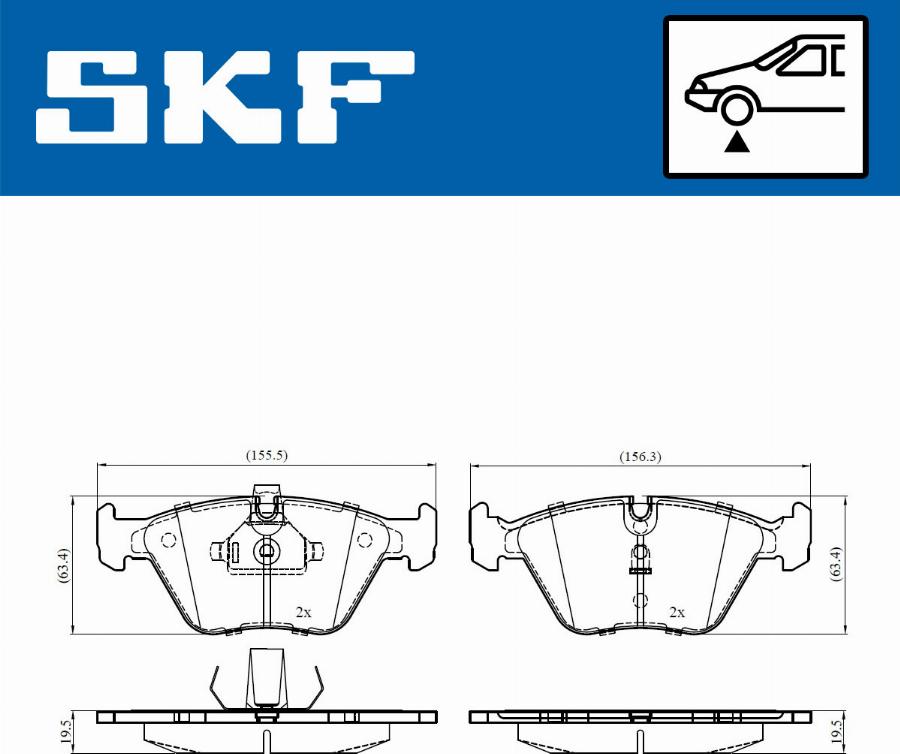 SKF VKBP 80548 - Тормозные колодки, дисковые, комплект autospares.lv