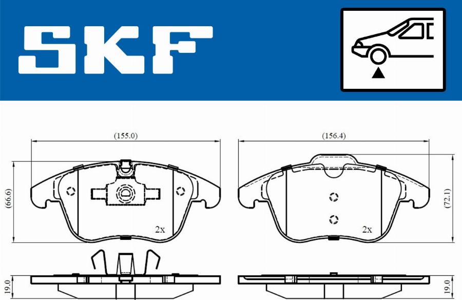 SKF VKBP 80503 - Тормозные колодки, дисковые, комплект autospares.lv