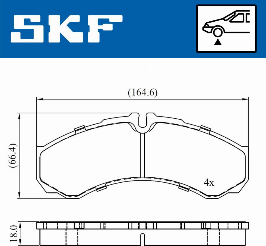 SKF VKBP 80507 - Тормозные колодки, дисковые, комплект autospares.lv