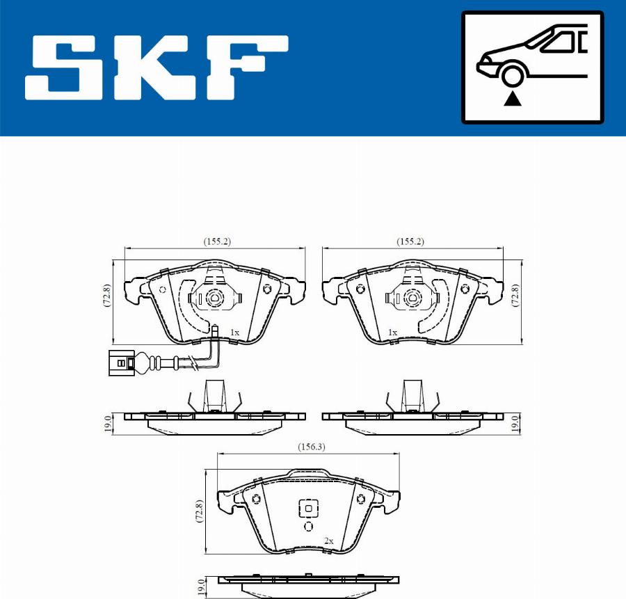 SKF VKBP 80586 E - Тормозные колодки, дисковые, комплект autospares.lv