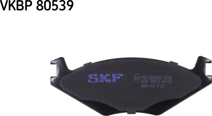 SKF VKBP 80539 - Тормозные колодки, дисковые, комплект autospares.lv