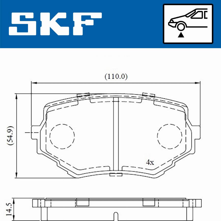 SKF VKBP 80531 A - Тормозные колодки, дисковые, комплект autospares.lv