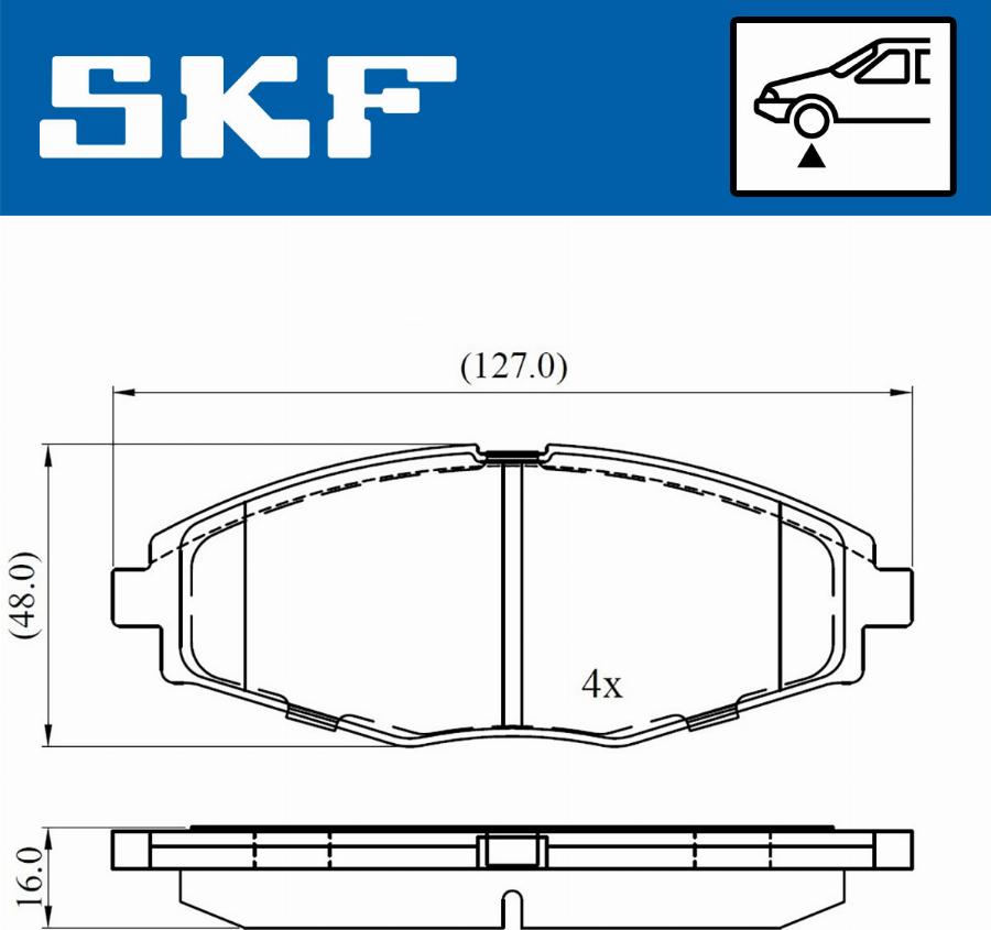 SKF VKBP 80532 - Тормозные колодки, дисковые, комплект autospares.lv