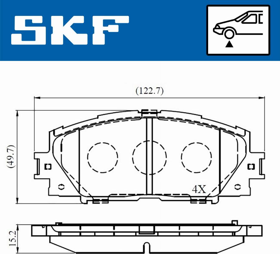 SKF VKBP 80529 - Тормозные колодки, дисковые, комплект autospares.lv