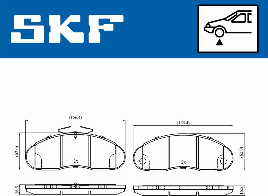 SKF VKBP 80526 - Тормозные колодки, дисковые, комплект autospares.lv