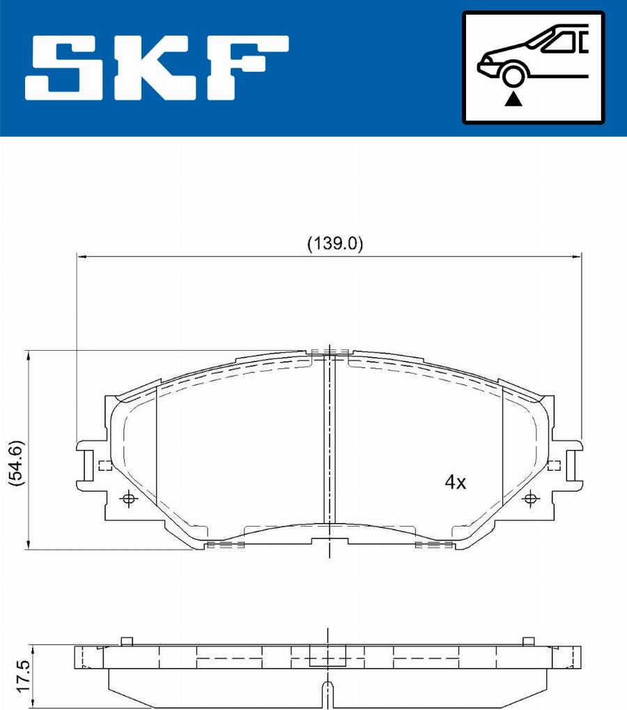 SKF VKBP 80579 - Тормозные колодки, дисковые, комплект autospares.lv