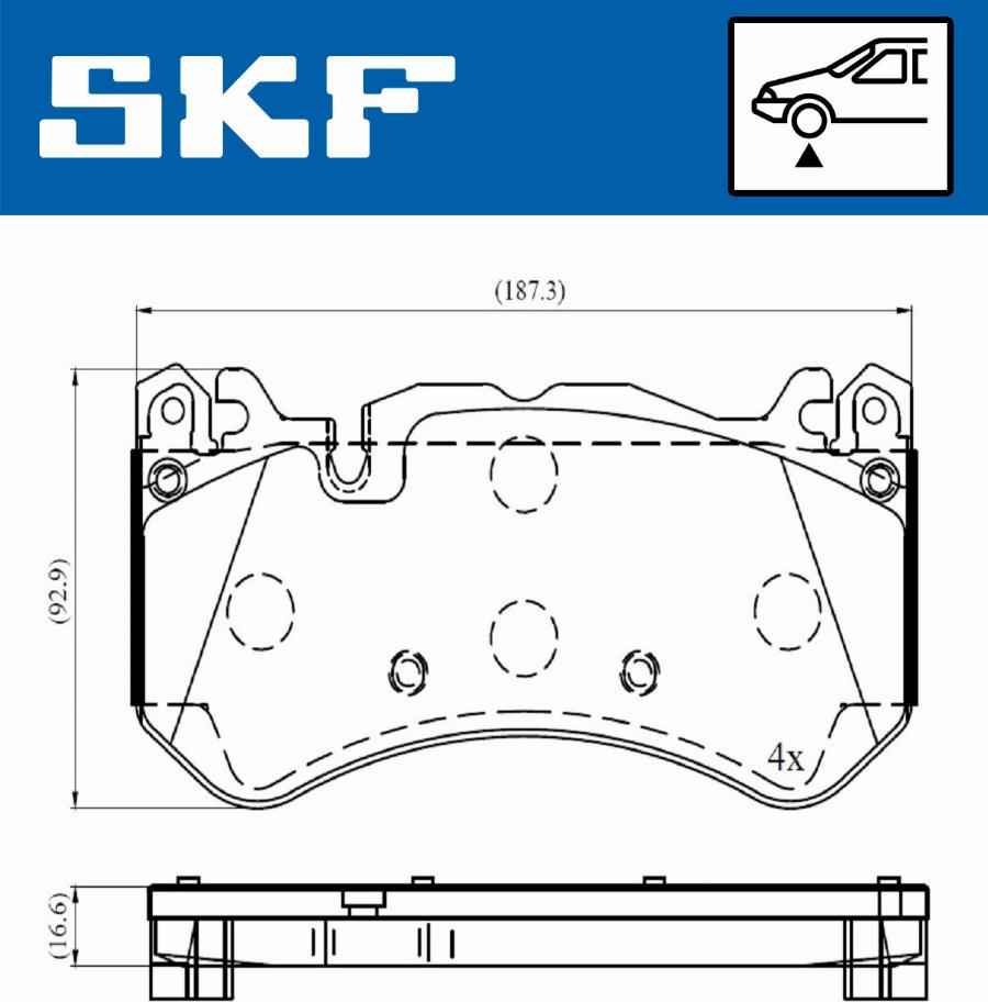 SKF VKBP 80643 E - Тормозные колодки, дисковые, комплект autospares.lv