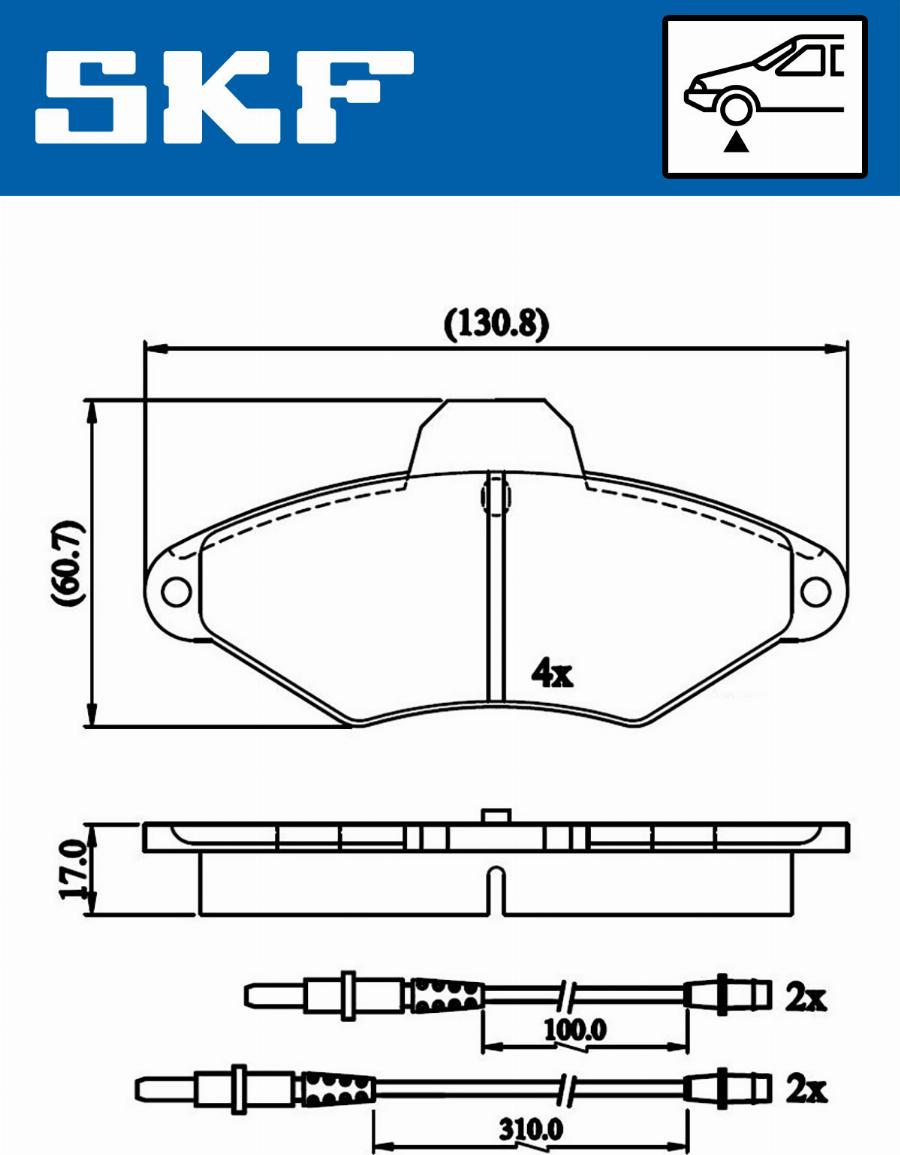 SKF VKBP 80601 E - Тормозные колодки, дисковые, комплект autospares.lv