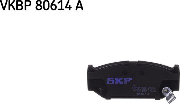 SKF VKBP 80614 A - Тормозные колодки, дисковые, комплект autospares.lv