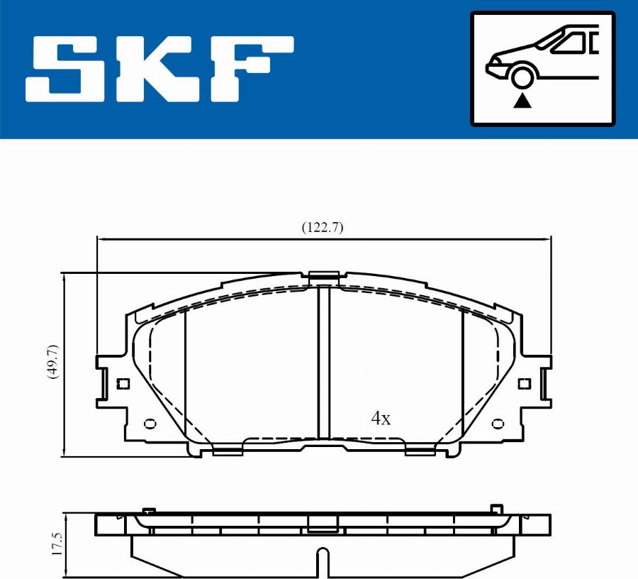 SKF VKBP 80680 - Тормозные колодки, дисковые, комплект autospares.lv