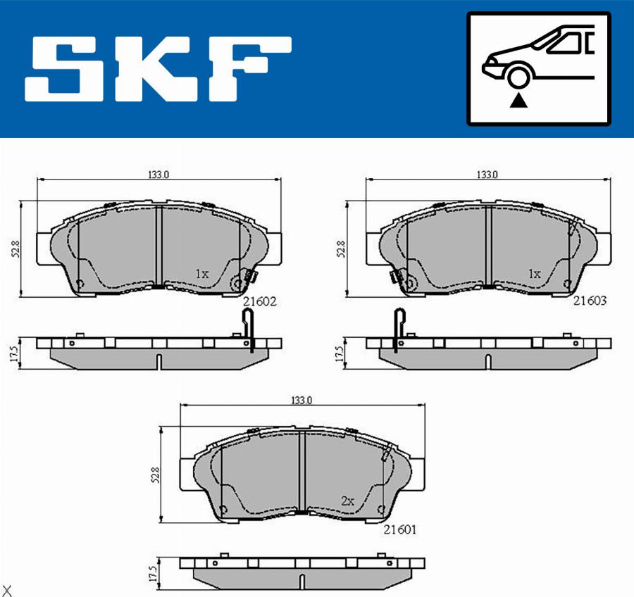 SKF VKBP 80638 A - Тормозные колодки, дисковые, комплект autospares.lv