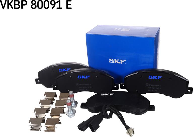 SKF VKBP 80091 E - Тормозные колодки, дисковые, комплект autospares.lv