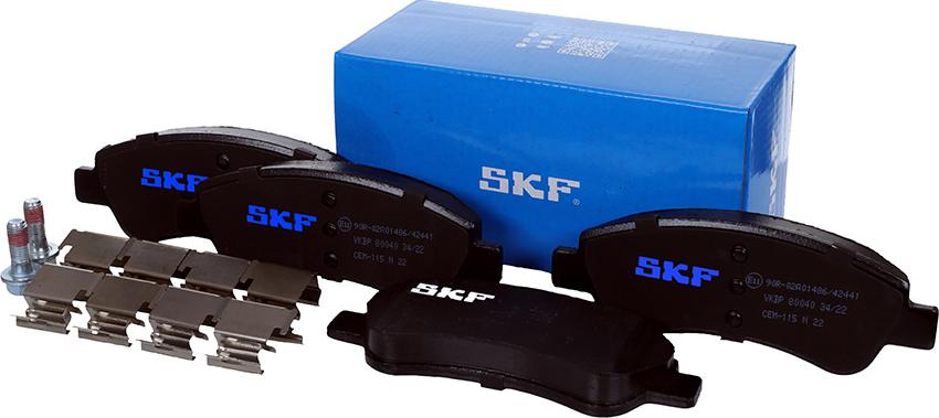 SKF VKBP 80040 - Тормозные колодки, дисковые, комплект autospares.lv