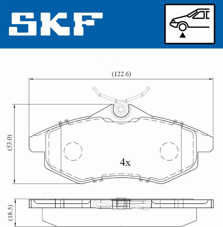 SKF VKBP 80041 - Тормозные колодки, дисковые, комплект autospares.lv