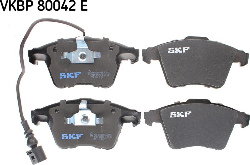 SKF VKBP 80042 E - Тормозные колодки, дисковые, комплект autospares.lv