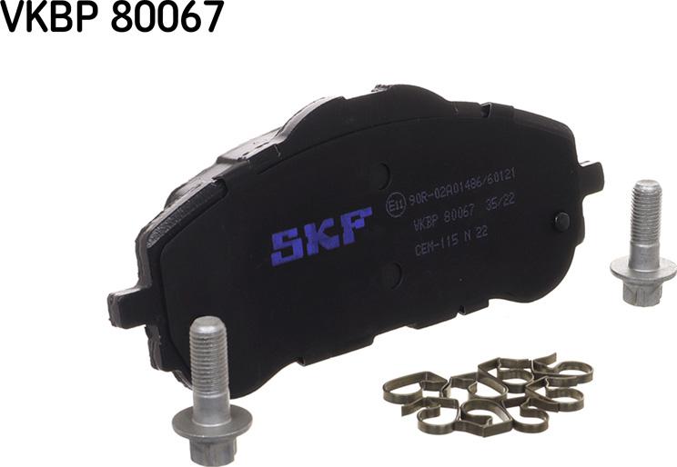 SKF VKBP 80067 - Тормозные колодки, дисковые, комплект autospares.lv