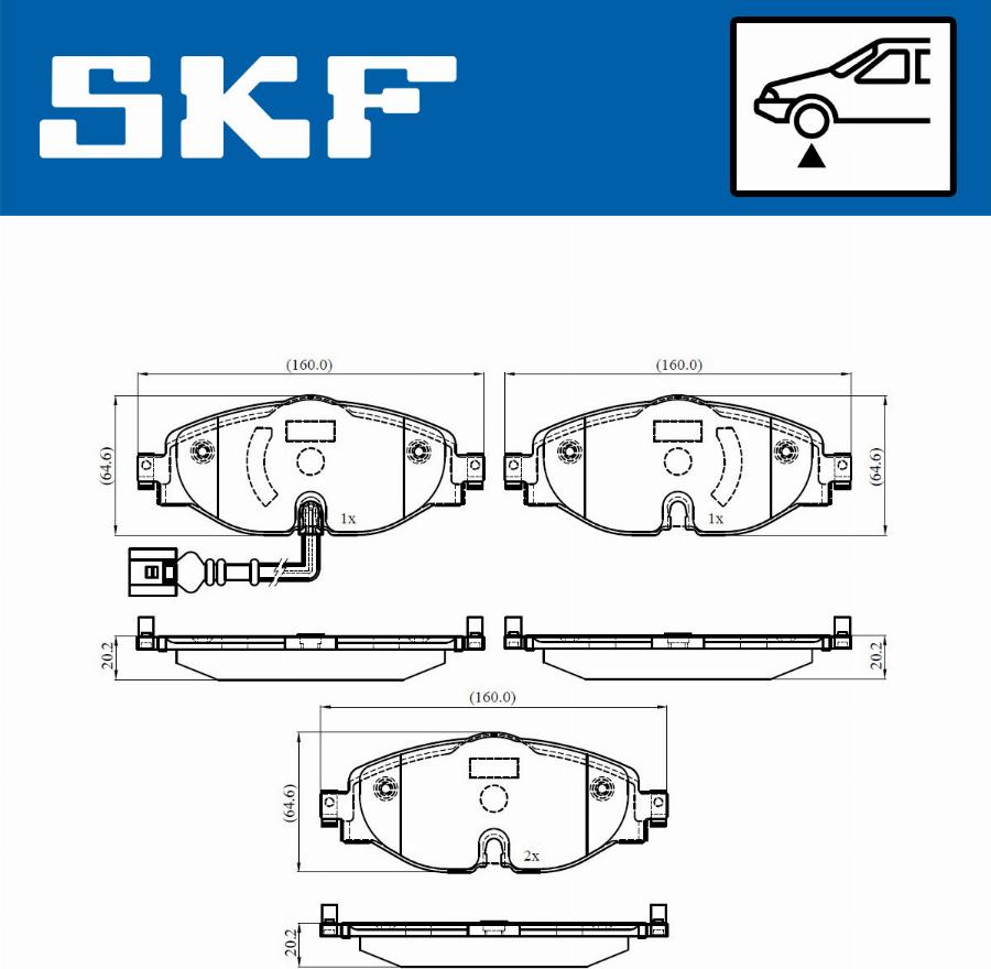 SKF VKBP 80018 E - Тормозные колодки, дисковые, комплект autospares.lv