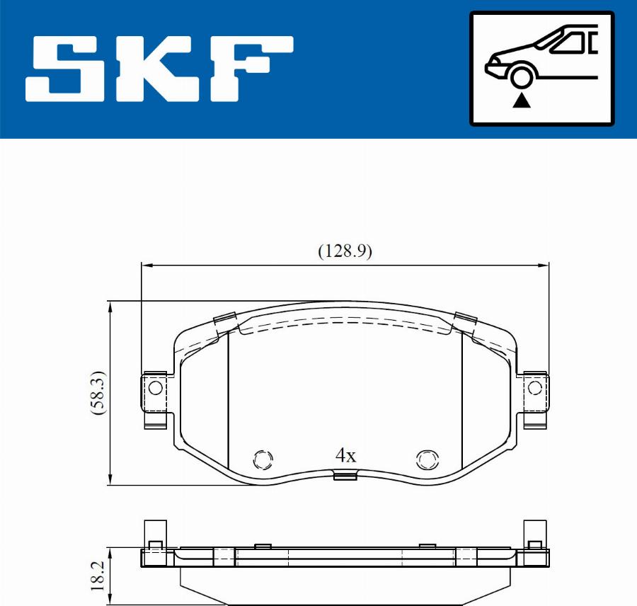 SKF VKBP 80083 - Тормозные колодки, дисковые, комплект autospares.lv