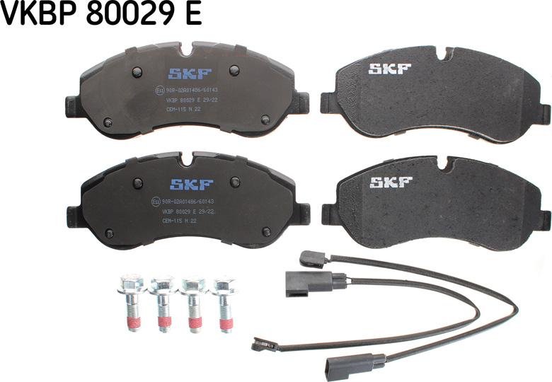 SKF VKBP 80029 E - Тормозные колодки, дисковые, комплект autospares.lv