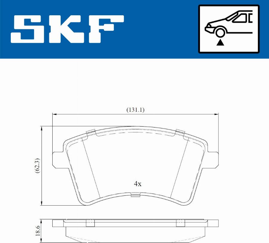 SKF VKBP 80024 - Тормозные колодки, дисковые, комплект autospares.lv