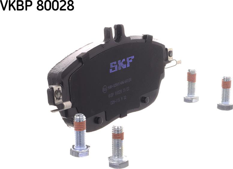SKF VKBP 80028 - Тормозные колодки, дисковые, комплект autospares.lv