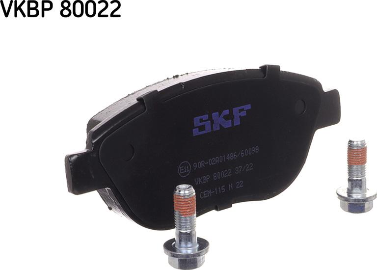 SKF VKBP 80022 - Тормозные колодки, дисковые, комплект autospares.lv