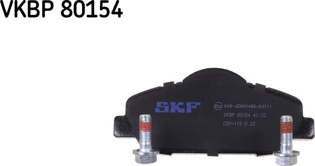 SKF VKBP 80154 - Тормозные колодки, дисковые, комплект autospares.lv