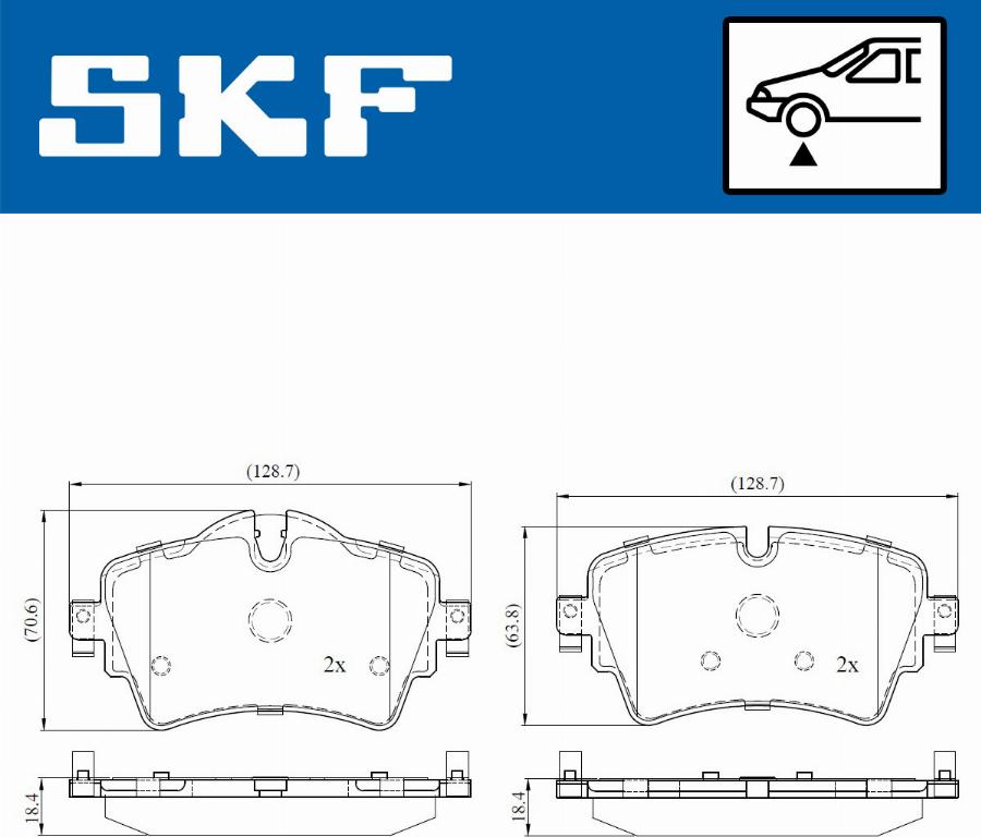 SKF VKBP 80153 - Тормозные колодки, дисковые, комплект autospares.lv