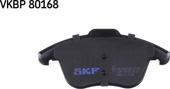 SKF VKBP 80168 - Тормозные колодки, дисковые, комплект autospares.lv