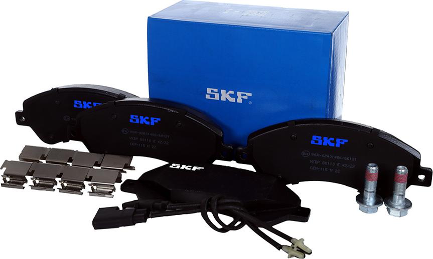 SKF VKBP 80110 E - Тормозные колодки, дисковые, комплект autospares.lv