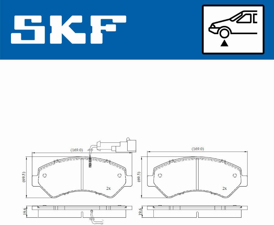 SKF VKBP 80137 E - Тормозные колодки, дисковые, комплект autospares.lv