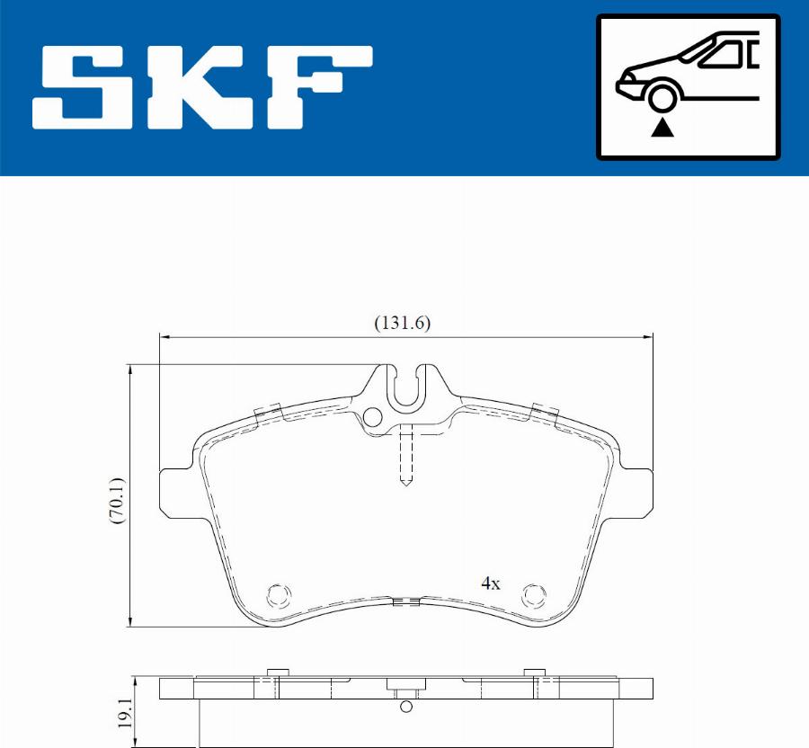 SKF VKBP 80126 - Тормозные колодки, дисковые, комплект autospares.lv