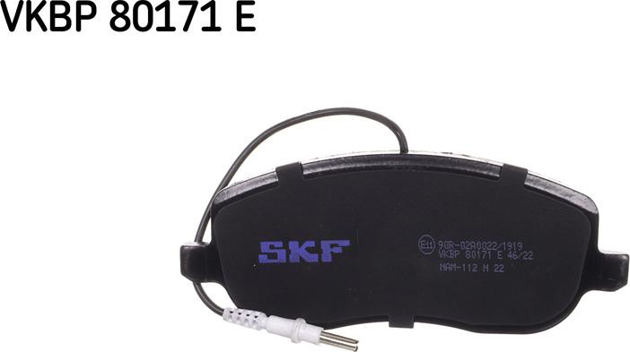 SKF VKBP 80171 E - Тормозные колодки, дисковые, комплект autospares.lv