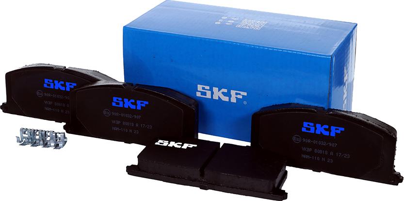 SKF VKBP 80818 A - Тормозные колодки, дисковые, комплект autospares.lv