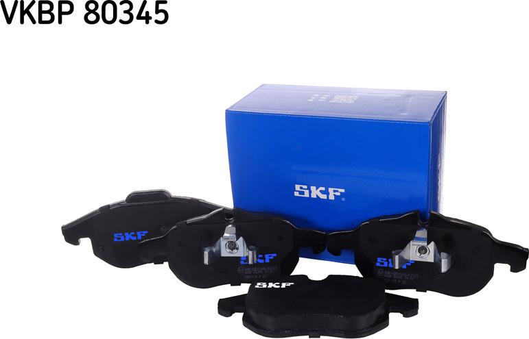 SKF VKBP 80345 - Тормозные колодки, дисковые, комплект autospares.lv